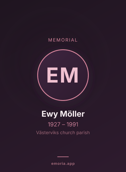 Memorial portrait of Ewy Möller