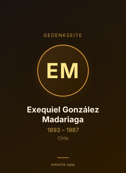 Gedenkportrait von Exequiel González Madariaga
