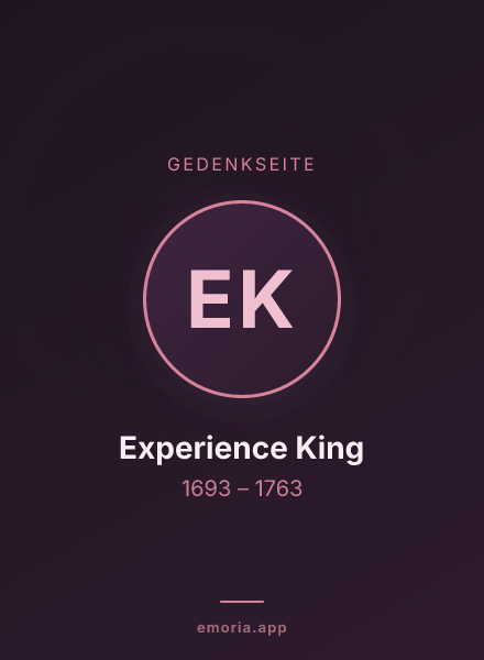 Gedenkportrait von Experience King