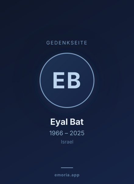 Gedenkportrait von Eyal Bat