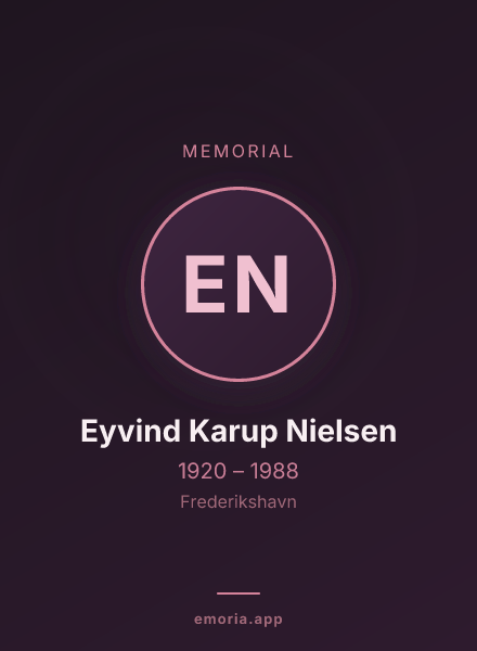 Memorial portrait of Eyvind Karup Nielsen