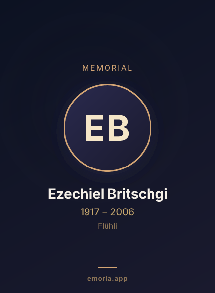 Memorial portrait of Ezechiel Britschgi