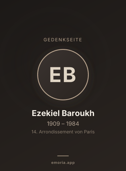 Gedenkportrait von Ezekiel Baroukh