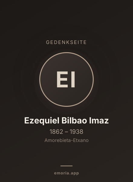 Gedenkportrait von Ezequiel Bilbao Imaz