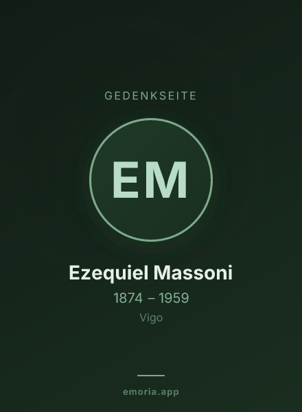 Gedenkportrait von Ezequiel Massoni