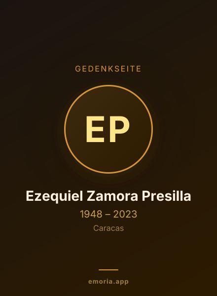 Gedenkportrait von Ezequiel Zamora Presilla