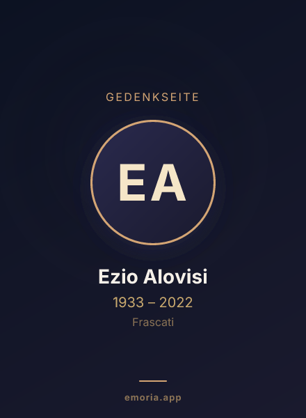 Gedenkportrait von Ezio Alovisi