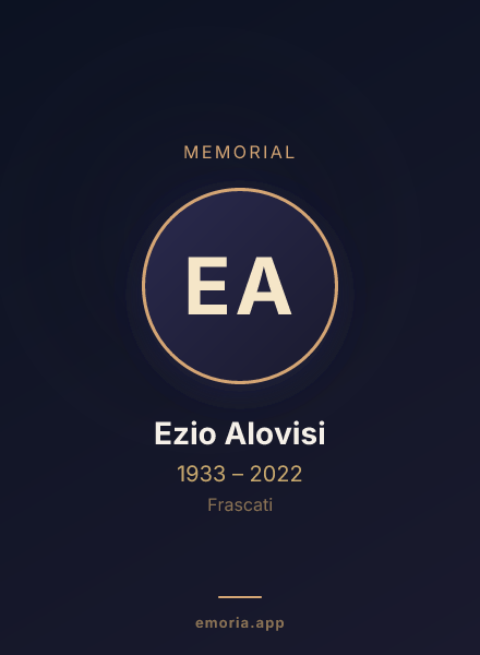 Memorial portrait of Ezio Alovisi