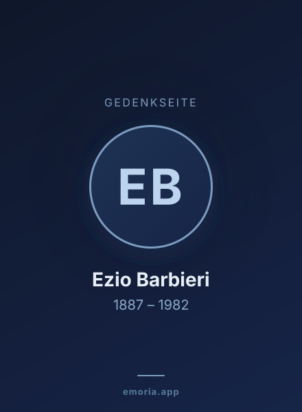 Gedenkportrait von Ezio Barbieri