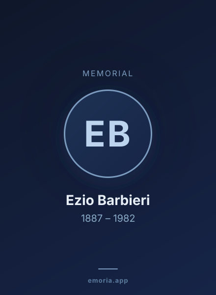 Memorial portrait of Ezio Barbieri