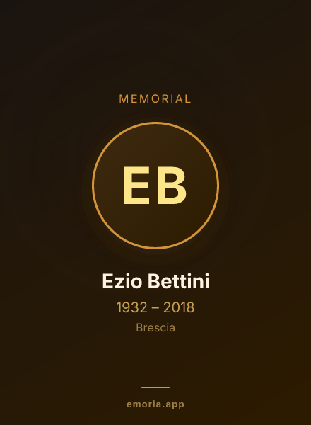 Memorial portrait of Ezio Bettini
