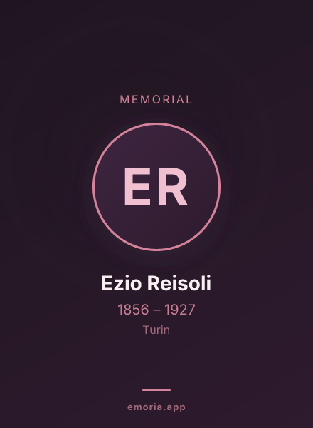 Memorial portrait of Ezio Reisoli