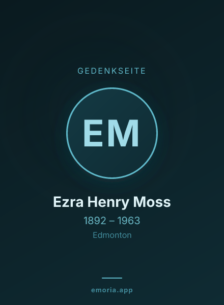 Gedenkportrait von Ezra Henry Moss