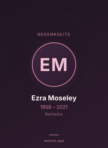 Gedenkportrait von Ezra Moseley