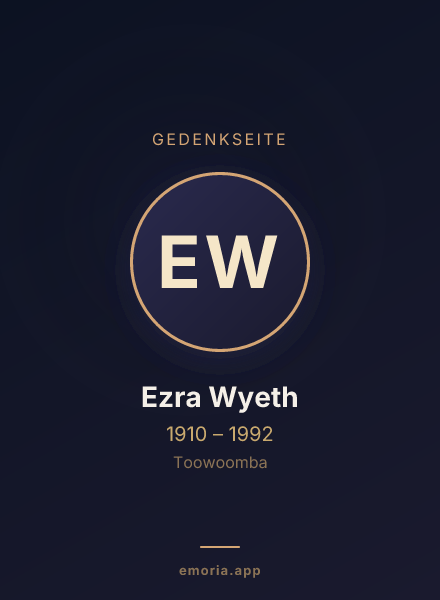 Gedenkportrait von Ezra Wyeth