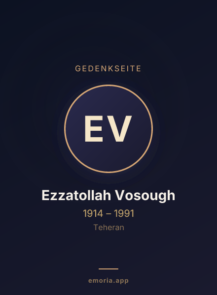 Gedenkportrait von Ezzatollah Vosough