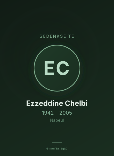 Gedenkportrait von Ezzeddine Chelbi