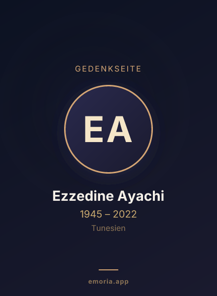 Gedenkportrait von Ezzedine Ayachi