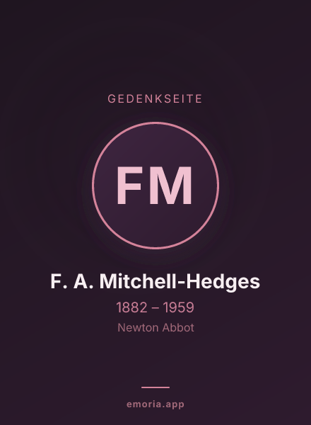 Gedenkportrait von F. A. Mitchell-Hedges