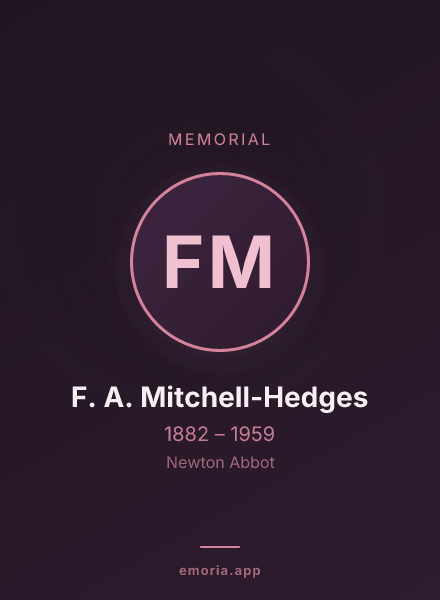 Memorial portrait of F. A. Mitchell-Hedges