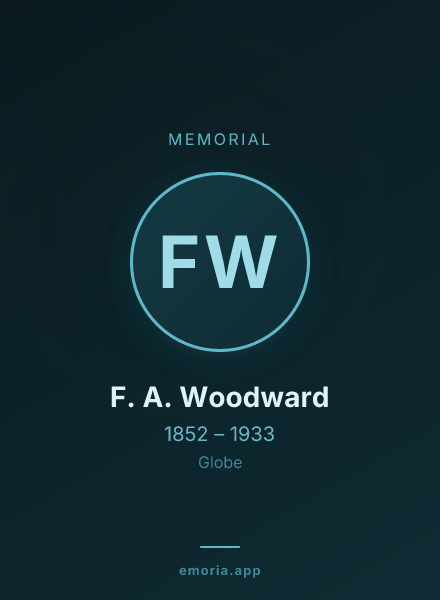 Memorial portrait of F. A. Woodward