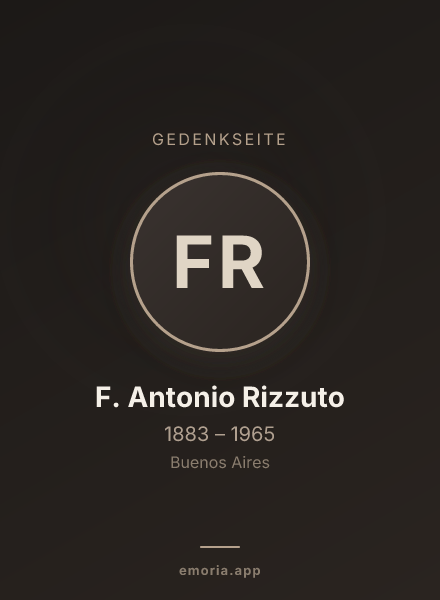 Gedenkportrait von F. Antonio Rizzuto