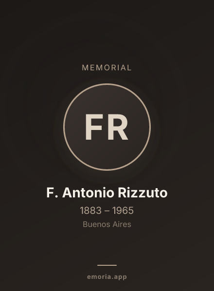 Memorial portrait of F. Antonio Rizzuto
