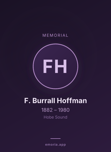 Memorial portrait of F. Burrall Hoffman