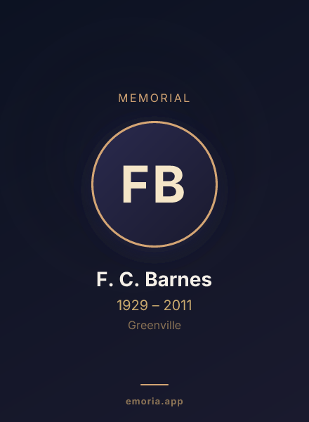 Memorial portrait of F. C. Barnes