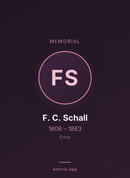 Memorial portrait of F. C. Schall