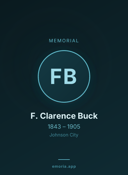 Memorial portrait of F. Clarence Buck