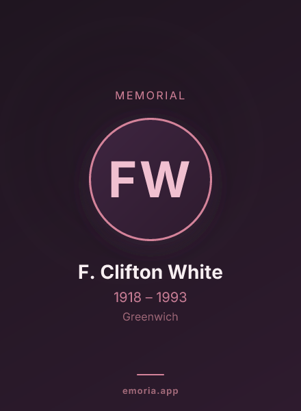 Memorial portrait of F. Clifton White