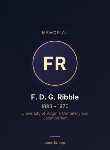 Memorial portrait of F. D. G. Ribble