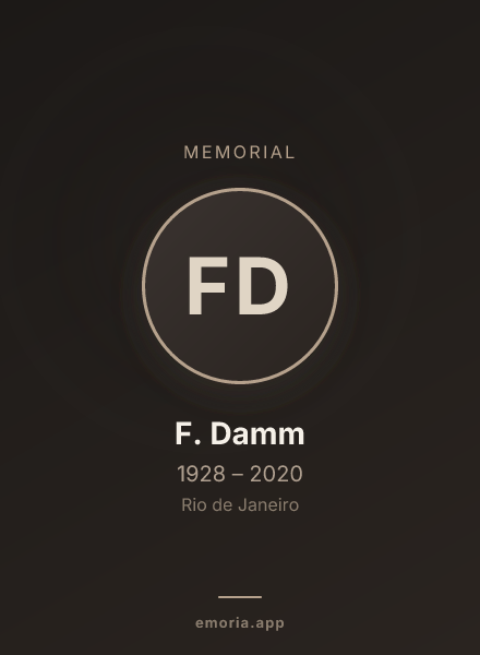 Memorial portrait of F. Damm