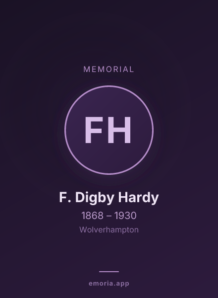 Memorial portrait of F. Digby Hardy
