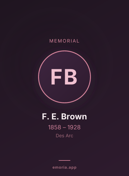 Memorial portrait of F. E. Brown