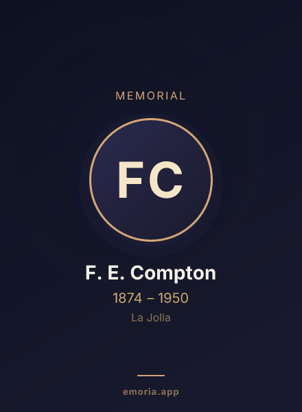 Memorial portrait of F. E. Compton
