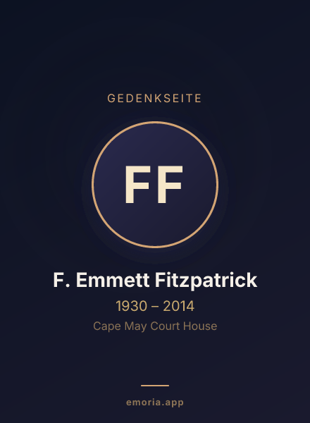Gedenkportrait von F. Emmett Fitzpatrick