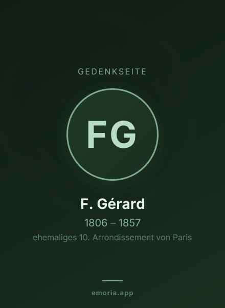 Gedenkportrait von F. Gérard