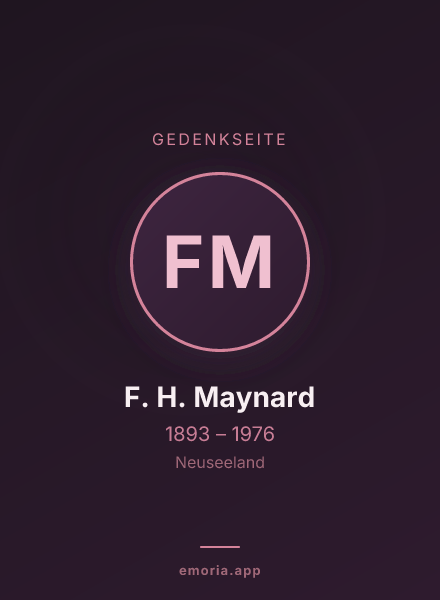 Gedenkportrait von F. H. Maynard