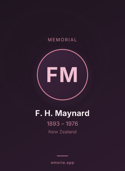 Memorial portrait of F. H. Maynard