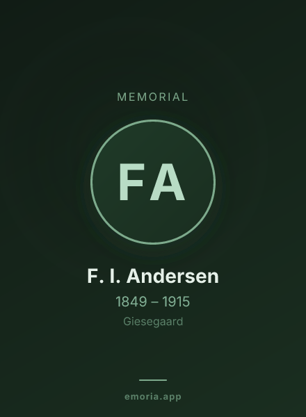 Memorial portrait of F. I. Andersen
