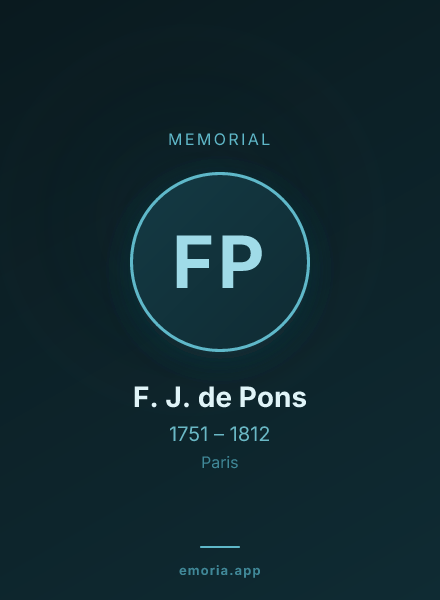 Memorial portrait of F. J. de Pons