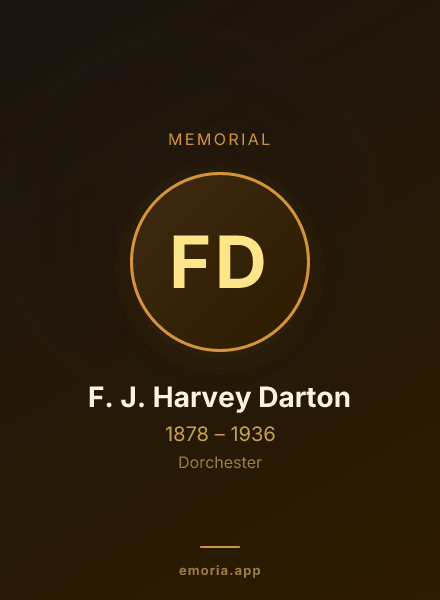 Memorial portrait of F. J. Harvey Darton