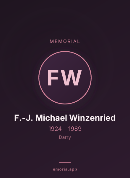 Memorial portrait of F.-J. Michael Winzenried