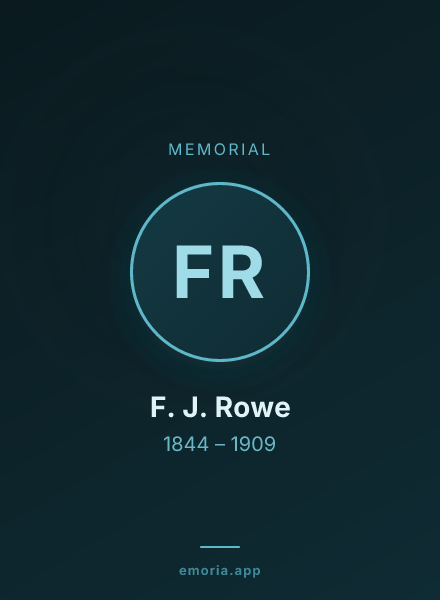 Memorial portrait of F. J. Rowe