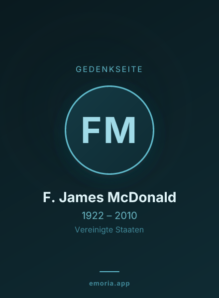 Gedenkportrait von F. James McDonald