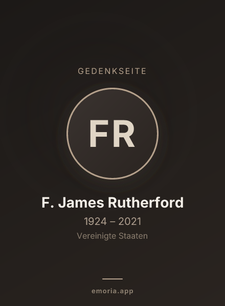Gedenkportrait von F. James Rutherford