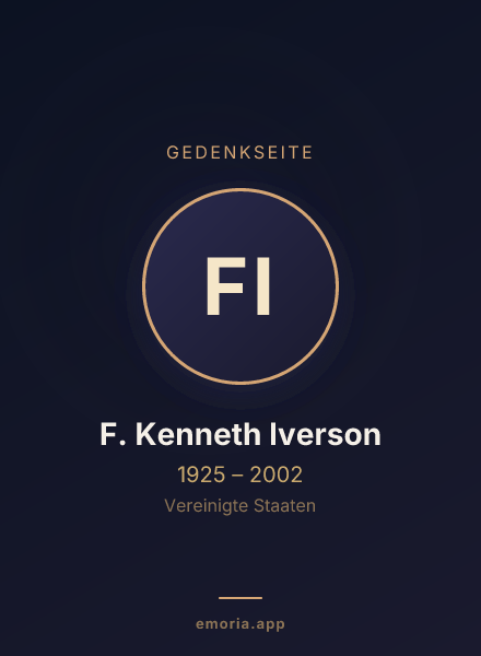Gedenkportrait von F. Kenneth Iverson