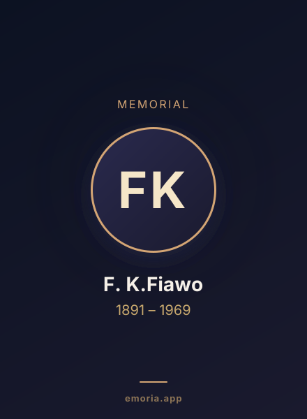 Memorial portrait of F. K.Fiawo